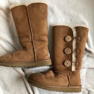 UGG Bailey triple button shearling boot